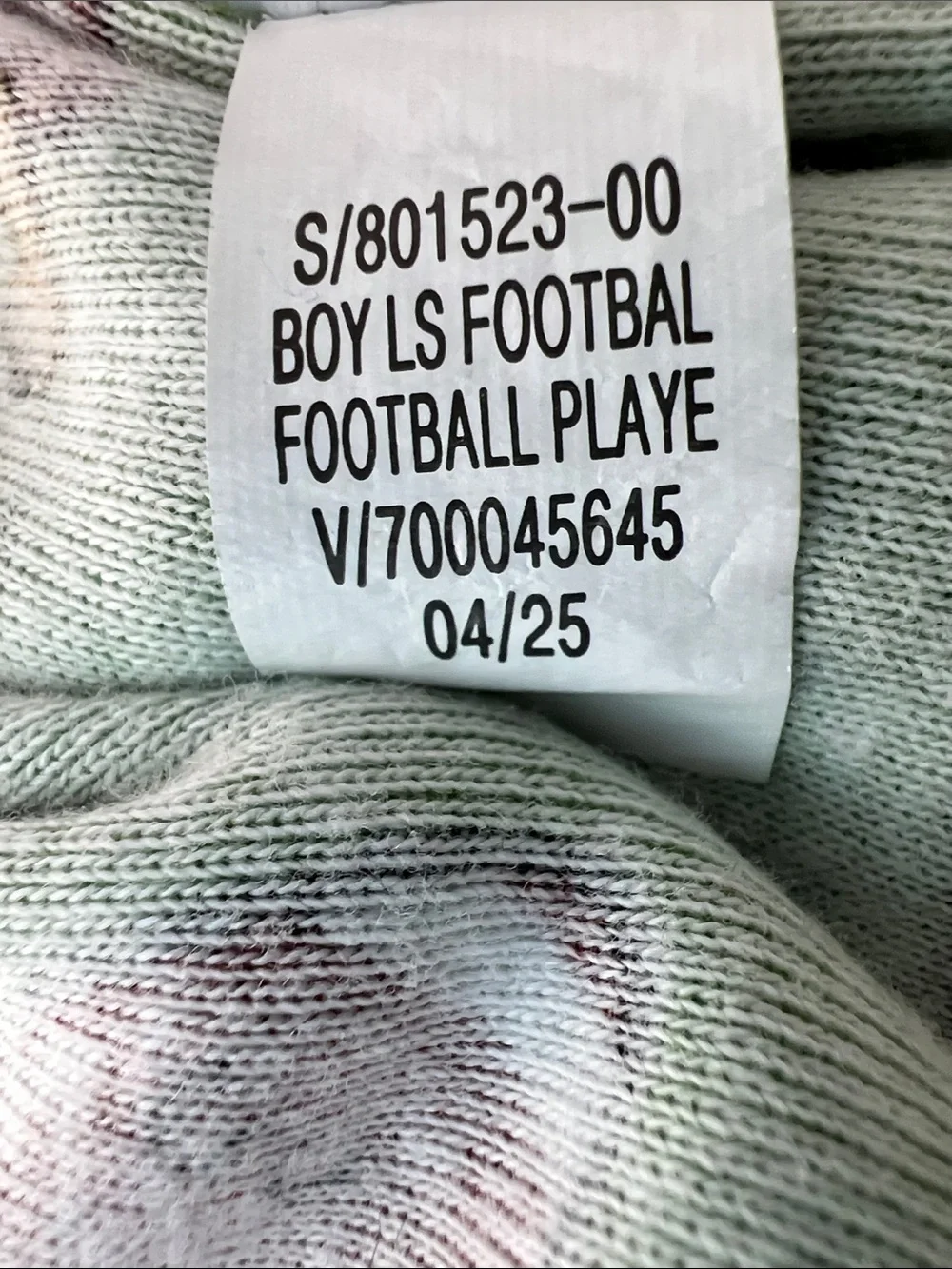 Old Navy | Green Football-Print Long-Sleeve Baby One-Piece 6-12 Months
